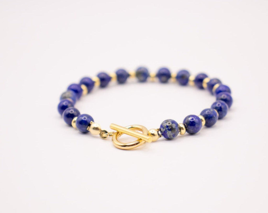 CIRCÉ | Lapis-Lazuli and 18-carat gold-plated stainless steel bracelet