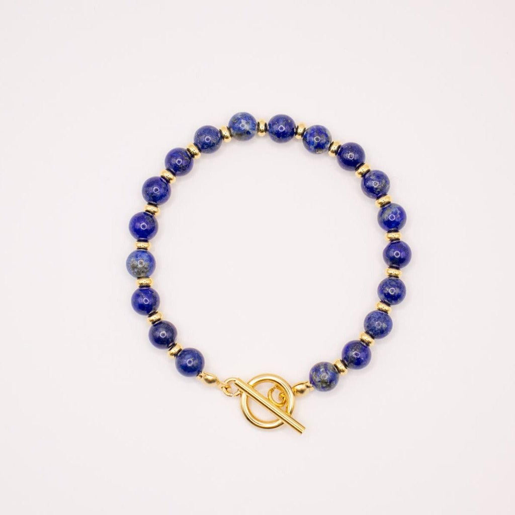 CIRCÉ | Lapis-Lazuli and 18-carat gold-plated stainless steel bracelet