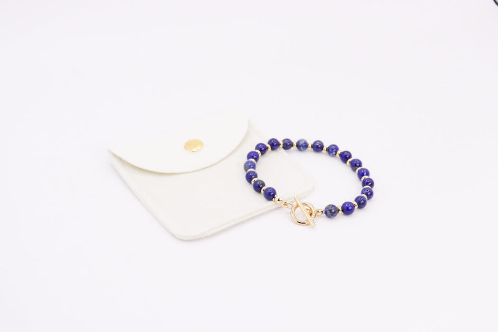 CIRCÉ | Lapis-Lazuli and 18-carat gold-plated stainless steel bracelet