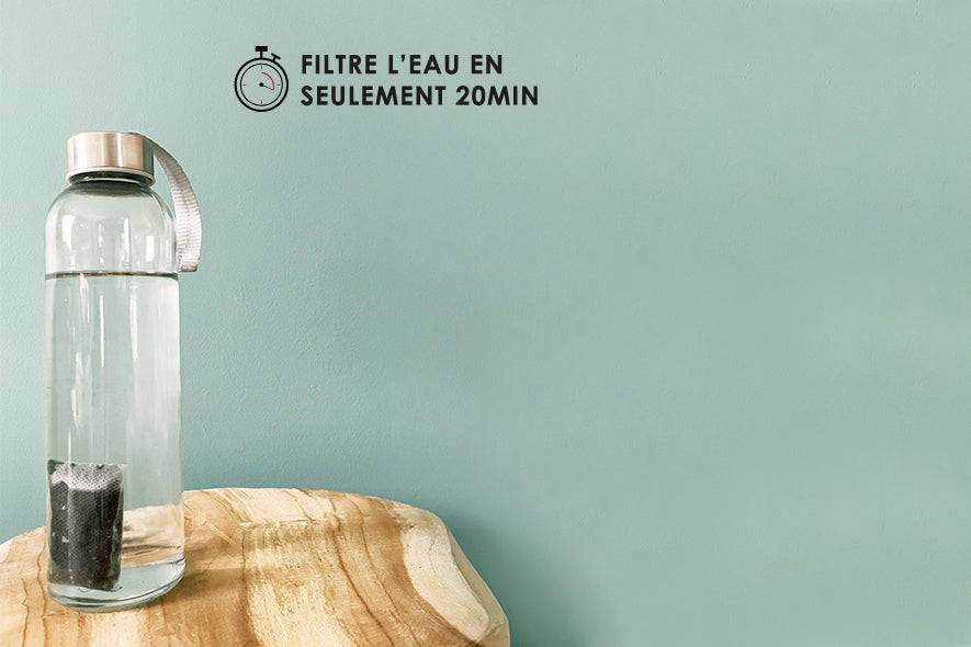 Lot de 2 filtres à gourde nomades au charbon végétal actif